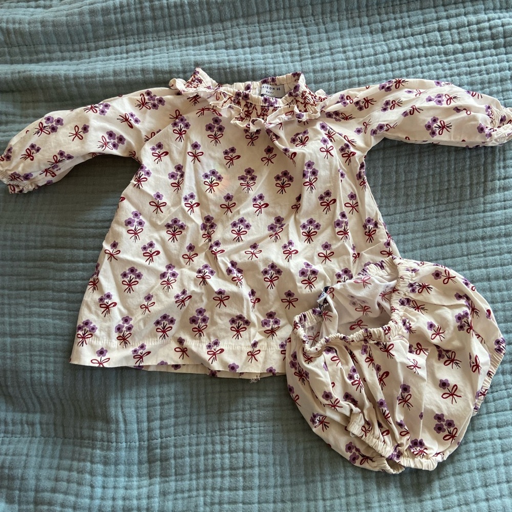 Maison Me floral tunic dress with matching bloomers